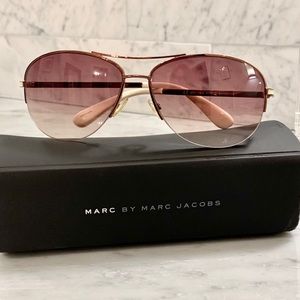 Marc by Marc Jacobs Rose Gold and White Sunglasses